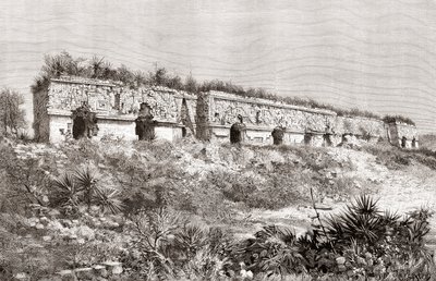 A kormányzói palota, Uxmal, Mexikó alkotó: Spanish School